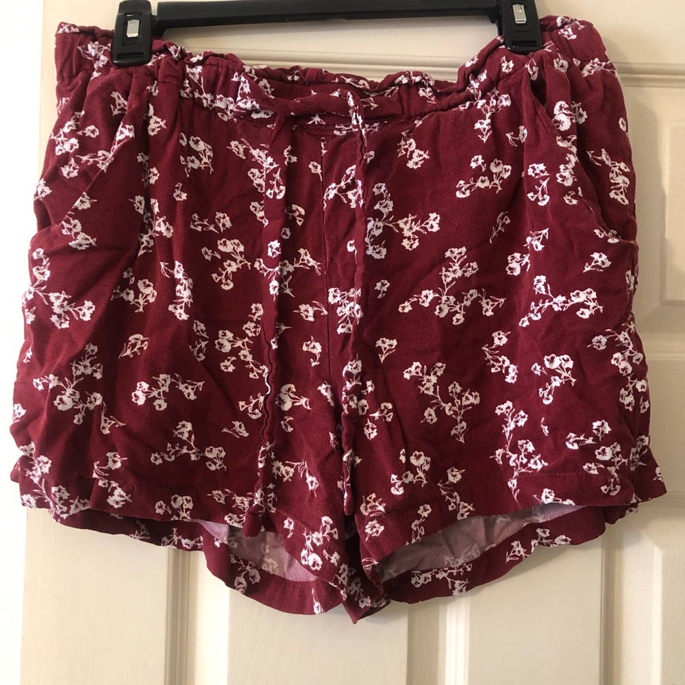 Maurice’s Women’s Floral Sleep Shorts – Burgundy